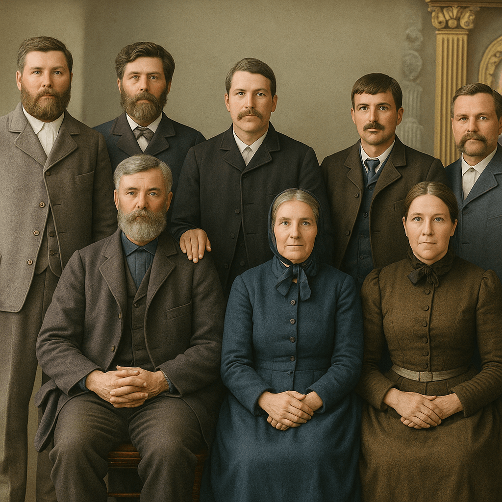 OLSTADS Ludwig, Lars, Ole Jr, Evan, Ed Ramsey - Ole, Eli, Karen (Olstad) Ramsey