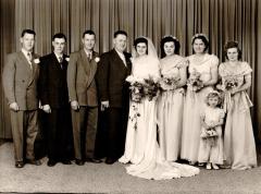 Ray Olstad and Hilda (Isler) wedding